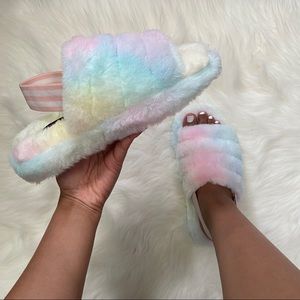 CANDY Furry Sling Back Slipper Sandal